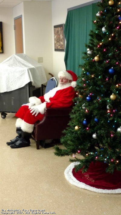 SANTA CLAUS VISITS THE MATTYDALE FIRE DEPARTMENT PANCAKE BREAKFAST